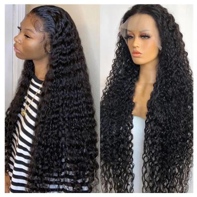 China Wholesale glueless 13x4 virgin remy brazilian human hair part 40 inch curly curl 30 full lace deep t v hd human hair frontal wigs for black women for sale