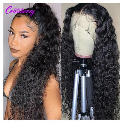 China Wholesale Seller Straight Pre Plucked Hd Transparent Deep Wave 30 Inch Hair 360 Lace Frontal Closure Wig With Baby Hair for sale