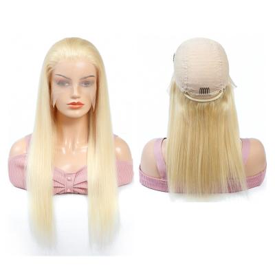 China Wholesale 40 Inch Brazilian Straight Virgin Hair Blonde 613 Bone Hd Straight Full Lace Glueless Wigs Frontal Hair For Black Women for sale