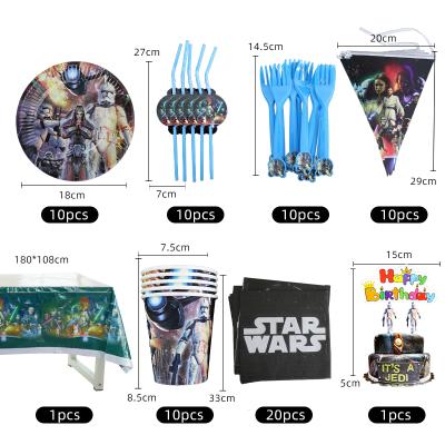 China Robot Theme PAPER Birthday Party Set Disposable Decorative Birthday Party Paper Cup Store Banner for sale