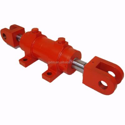 China Steel double acting hydraulic cylinder with clevis and bracket for sale