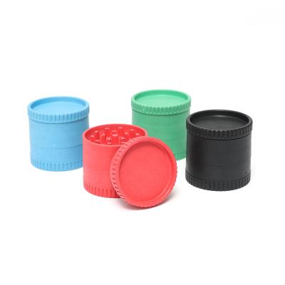 China Printing Socks 55mm- 4 Layer Plastic Biodegradable Herb Grinder Plant Fiber Tobacco Grinders Custom Eco-Friendly Hemp Grinder for sale