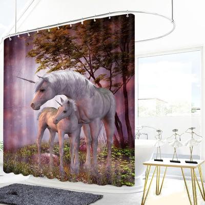 China Sustainable Cheap Custom Polyester Printing Garden Wind Waterproof Shower Curtain Fabric Printing Curtain Fabric for sale