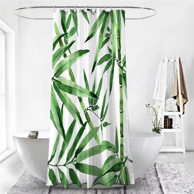 China Wholesale Custom Sustainable Style Single Polyester Printed Shower Curtain for sale