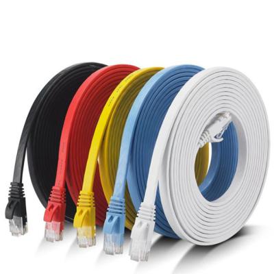 China Telecommunication Ethernet Ribbon Patchcord UTP Cat6 32AWG Patch Leads Non-shield Network Flat Patch Cord for sale