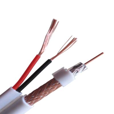 China cctv control system rg59 2c cable cctv rg59+2dc siamese coaxial cable for cctv camera system for sale