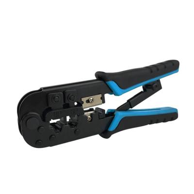 China MULTI FUNCTIONAL Dual RJ45 RJ11 RJ12 Plug Crimping Tool Modular Network Crimper With Stripper And Cutter for sale