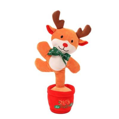 China Cute Design Christmas Gift Christmas Tree Electric Dancing Recording Doll Christmas Tree Singing Reindeer Dancing Talking Toy for sale