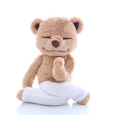 China Lovely Gift Creative Yoga Bear Stuffed Plush Teddy Bear With Arms And Legs Movable Soft Yoga Bear Toys for sale