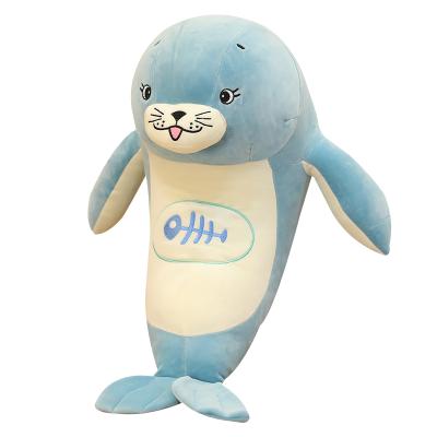 China Lovely Gift Ultra Soft Plush Sea Lion Pillow Seal Stuffed Animal Cushion Cute Dolphin Stuffed Toys Pillow for sale