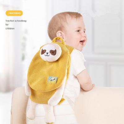 China Lovely Gift Cardboard Sloth Plush Backpack Stuffed Plush Schoolbag Wholesale Sloth Animal Toys For Children for sale