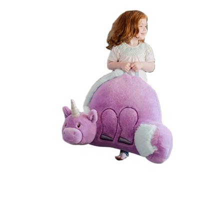 China Cute Unicorn Gift Unicorn Seat Premium Soft Backrest Cushion Cute Unicorn Waist Pillow With Handle And Pocket for sale