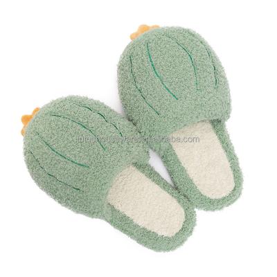 China New Design Fashion Trend Plush Cactus And Cactus Winter Home Decor Warm Indoor Slippers Cute Toys With Anti-skid Sole For Women Men for sale