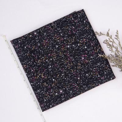 China Digital Printed Glitter Black Printer China Anti Pill Pattern 145gsm Light Weight 100% Organic Cotton Quilting Fabric For Baby for sale