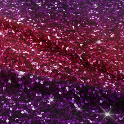 China Anti Pill Organic Combed Print Purple And Red Glitter Light Silky 100 Cotton Poplin Fabric for sale