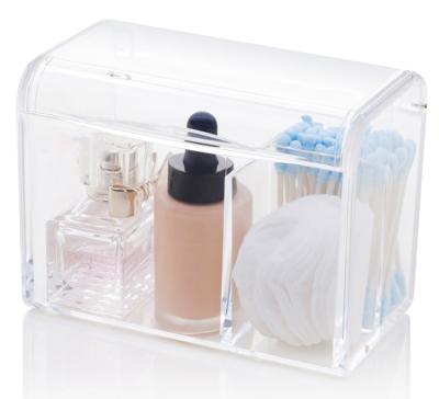 China Durable Clear Acrylic Waterproof Bathroom Makeup Organizer With Lids Makeup Organizer for sale