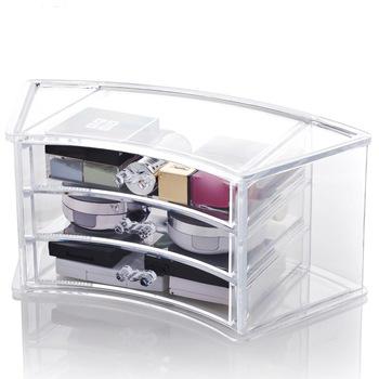 China High Quality Clear Plastic Fashion Makeup Cosmetic Case With Drawers for sale