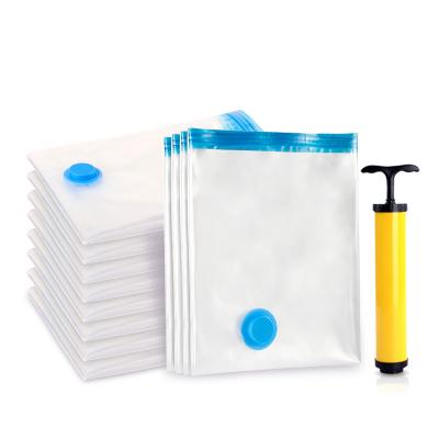 China Other Travel Vacuum Compression Storage Bag Foldable Dustproof Vacuum Sealer Bag Transparent Vacuum Storage Bags with Hand Pump for sale