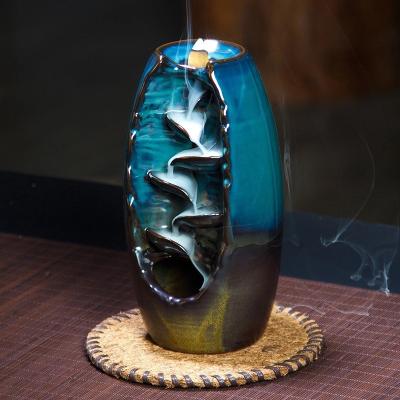 China Chinese Incense Incense burner Ceramic Aromatherapy Burning Waterfall back flow incense burners creative zen home decor Aromatherapy Ornament for sale