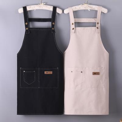 China Kitchen Cleaning Working Wholesale Custom Logo Cotton Waterproof Chef Cooking Aprons For Cafe Restaurants Kitchen bbq Apron for sale