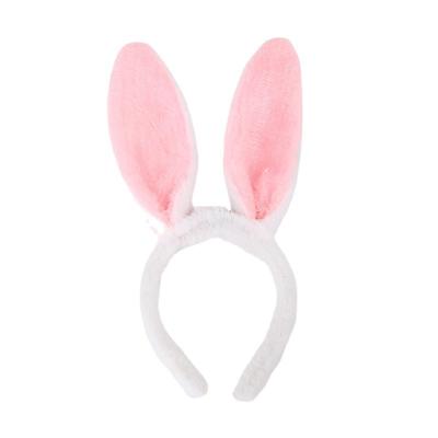 China Plush easter rabbit costume accessories light up rabbit ears headband bendable easter plush soft LED bunny ears for sale