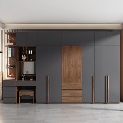 Cina Bedroom Furniture Modern Melamine Plywood Wardrobe Closet Storage Wardrobe with Mirrors in vendita