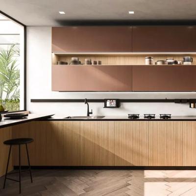 China Modern Modular Kitchen Cabinets European Style Custom Lacquer Kitchen Cabinets For Apartment for sale