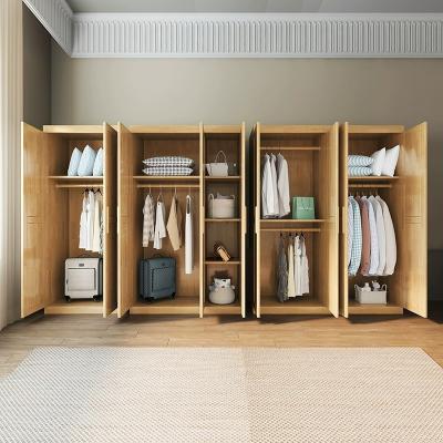 China Custom Simple Modern Solid Wood Wardrobe Home Bedroom Wardrobe for sale