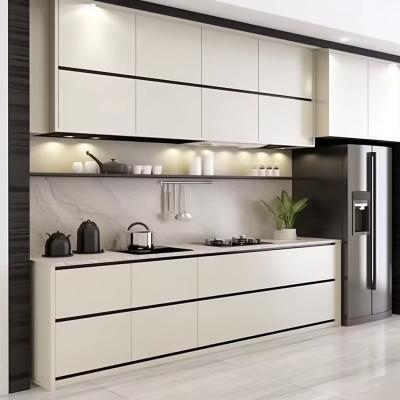 China Minimalism Lacquer Kitchen Furniture Cabinet Supplier With Shaker MDF Panel for sale