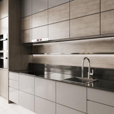 China Modern Grey Kitchen Cabinets Custom Home furniture Full Set for sale