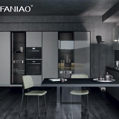 China High End Kitchen Cabinet Modern Style Design Kitchen Luxury Island Complete Melamine Kitchen Cabinet for sale