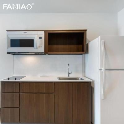 China Cucinilla para apartamentos Armario de madera pequeño todo en una unidad de cocina armarios de cocina modular en venta