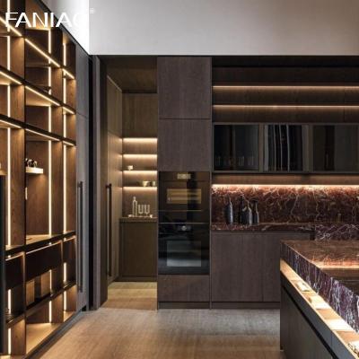 China Custom Modular Modern Home Kitchen Furniture With Wine Cabinet for sale