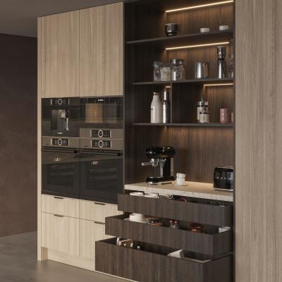 China OEM New Modern Matte Finished Luxury Villa Lacquer Kitchen Cabinets for sale