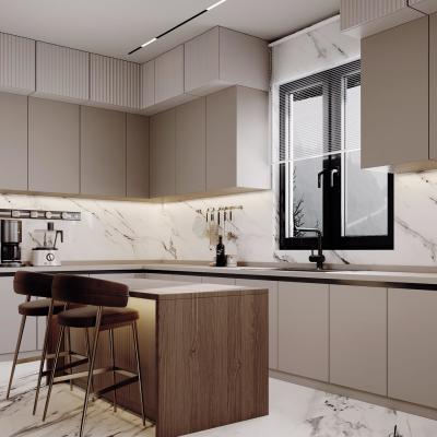 China Custom Kitchen Cabinets Contemporary Galley Luxury Wooden Veneer Modern Kitchen Cabinets for sale