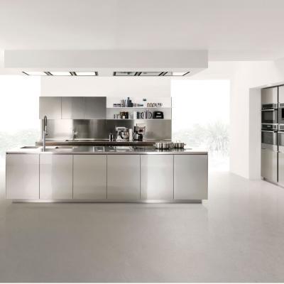 China 304 Stainless Steel Kitchen Cabinet With Smart Customize Kitchen Cabinet For Villa for sale