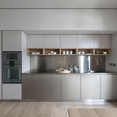 China Custom Storage Modern Design Smart Kitchen White Smart Stainless Steel Kitchen Cabinet for sale