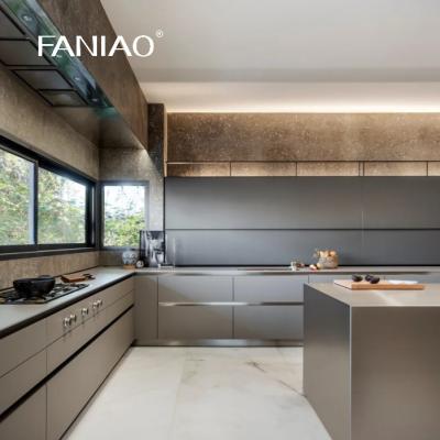 China Custom Stainless Steel Kitchen Cabinets With Modern Design For Industrial Amp Contemporary Look for sale