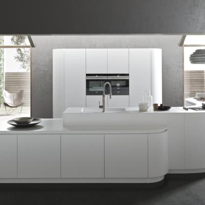 China 2025 Design High Quality Kitchen Cabinet Modular Modern Wood Furniture Pantry White Lacquer Kitchen Cabinet for sale