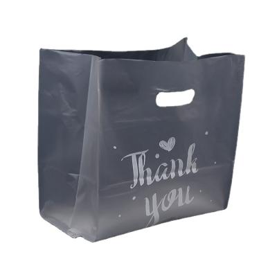 China Recyclable Soft Plastic Handle Plastic Shopping Bag Die Cut Take Out Carry for sale