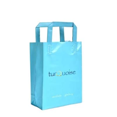 China Recyclable Promotional Cheap Custom LDPE Triple Handle HDPE Plastic Shopping Bag PE Gift for sale