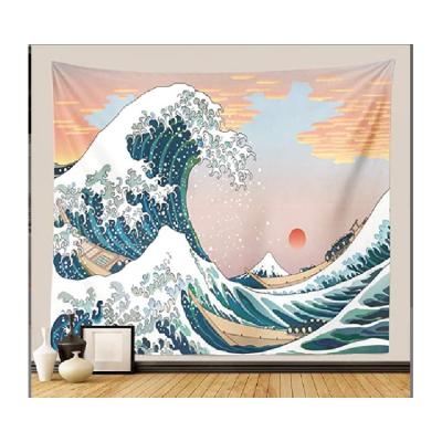 China Wall Decorative Arts Tapestry M 150x130CM 59x51 GUORUI Large Wave Jacquard And Wave Paintings Posters Off Kanagawa Wall Tapestry for sale