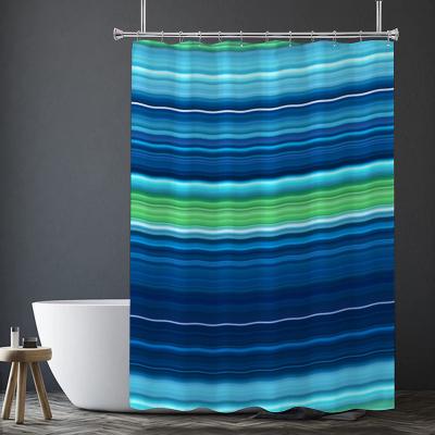 China Sustainable Free Hook Promotion Custom Design Digital Printing Rust Resistant Polyester Printing Fabric Shower Curtain For Bathroom for sale