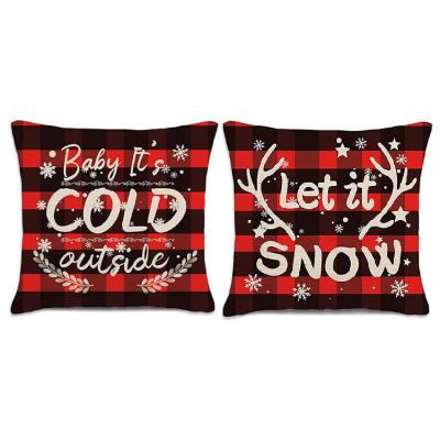 China Custom Made Anti-Static Modern Farmhouse Christmas Cushion Cover Design Decor Modern Tile Covers Printed for sale