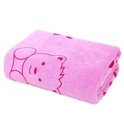 China Size Disposable Customized Pattern Printing Cartoon 100% Cotton Bath Towel Sets For Bathroom for sale