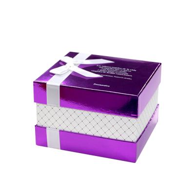 China Recyclable Cosmetic Paper Box Packaging Gift Packaging Box With Ribbon for sale