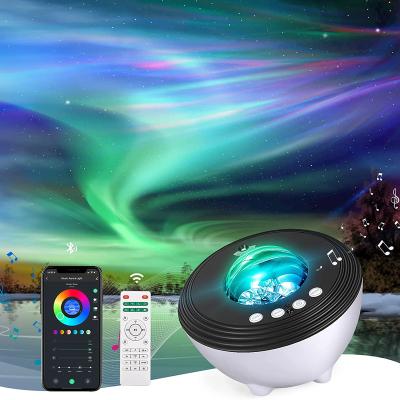 China Modern aurora wifi app nebula lamps night light galaxy star northern ambient light smart projector with built in good speaker for sale