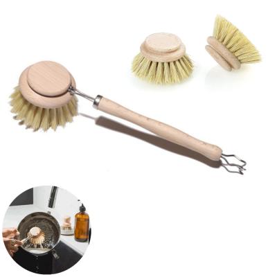 China Eco-Friendly Sustainable Wholesale Wooden Kitchen Brush Dish Cleaning,Sisal Dish Brush Beech Handle Tampical Soap Dish for sale