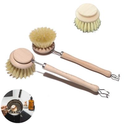 China Natural Sustainable Biodegradable Eco Beech Mini Soft Side Handle Stiffens Fruit Eco-Friendly Durable Plant Tissue Cleaning Brush for sale