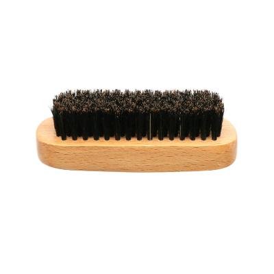 China Beards Customized Curing Man Hair Hair Brush Rectangle Beech Beard Brush for sale